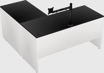 L-shaped office desk