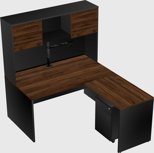L-shaped office desk