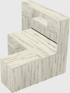 L-shaped office desk