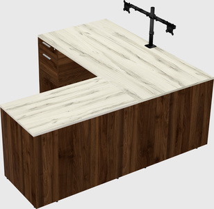 L-shaped office desk