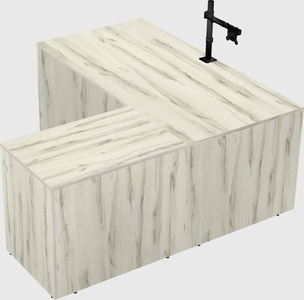 L-shaped office desk