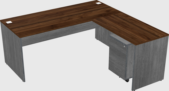 L-shaped office desk