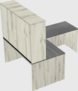 L-shaped office desk