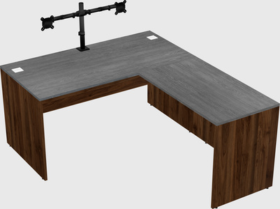 L-shaped office desk