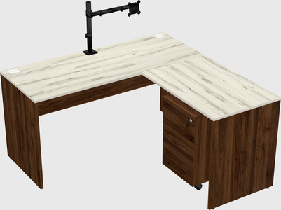 L-shaped office desk