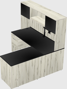 L-shaped office desk
