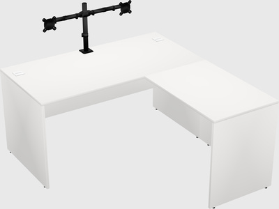 L-shaped office desk