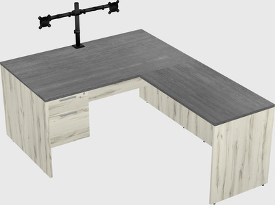 L-shaped office desk