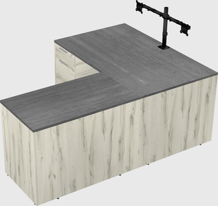 L-shaped office desk