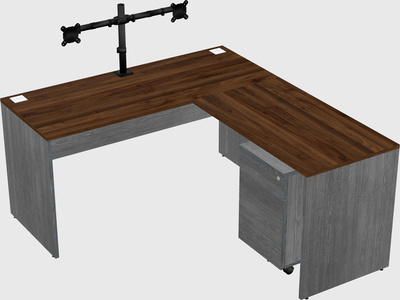 L-shaped office desk