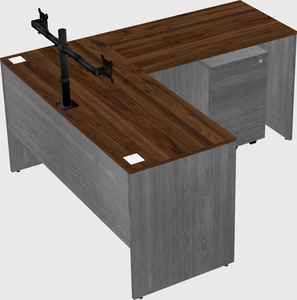 L-shaped office desk