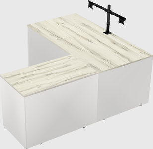 L-shaped office desk