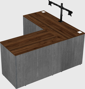 L-shaped office desk