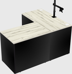 L-shaped office desk