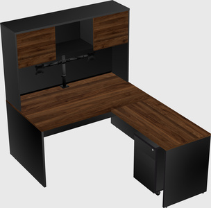 L-shaped office desk