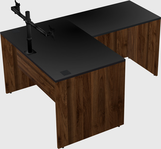 L-shaped office desk