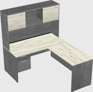 L-shaped office desk