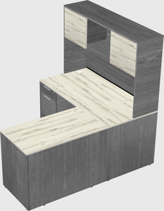L-shaped office desk