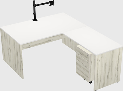L-shaped office desk