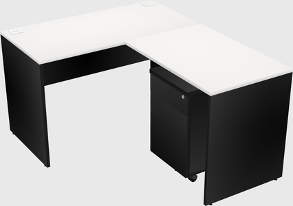 L-shaped office desk