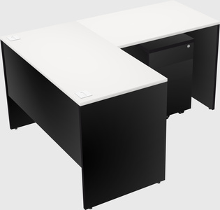L-shaped office desk