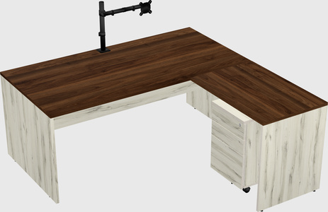 L-shaped office desk