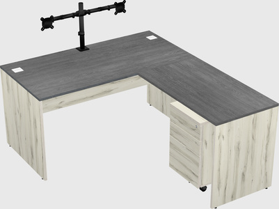 L-shaped office desk