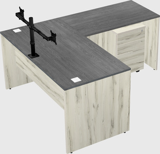 L-shaped office desk