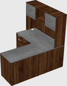 L-shaped office desk