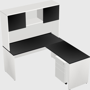 L-shaped office desk