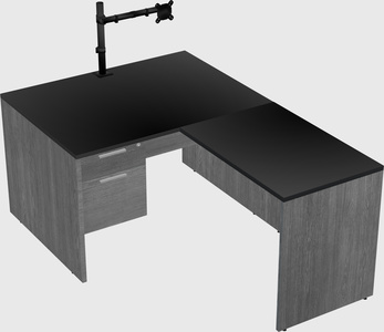 L-shaped office desk