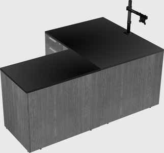 L-shaped office desk