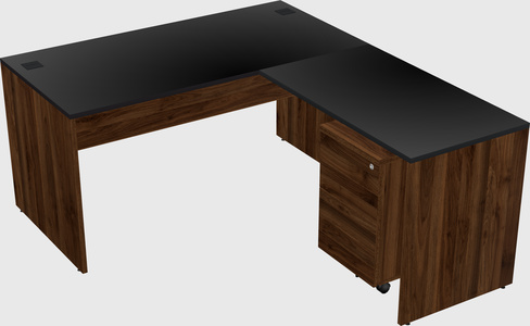 L-shaped office desk