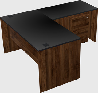 L-shaped office desk