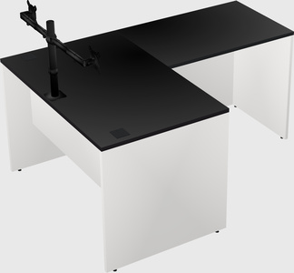 L-shaped office desk