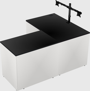 L-shaped office desk