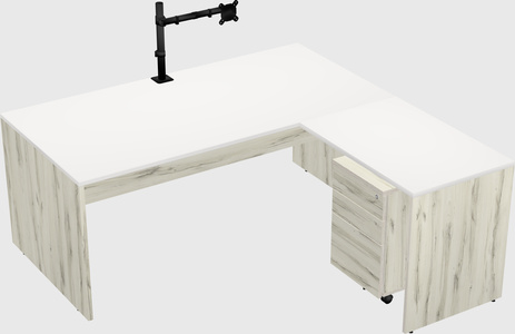 L-shaped office desk