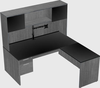L-shaped office desk
