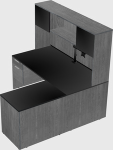 L-shaped office desk