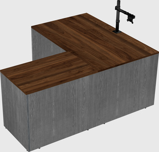 L-shaped office desk