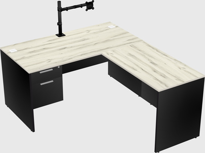 L-shaped office desk