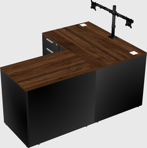 L-shaped office desk