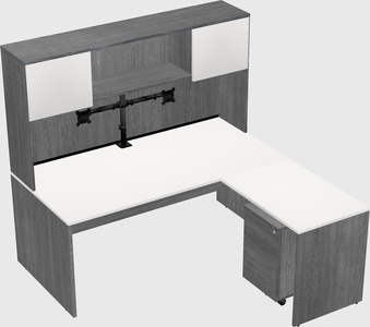 L-shaped office desk