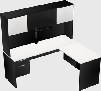 L-shaped office desk