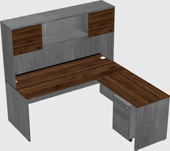 L-shaped office desk