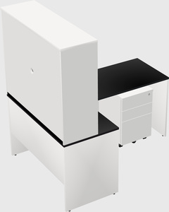 L-shaped office desk
