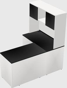 L-shaped office desk
