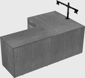 L-shaped office desk
