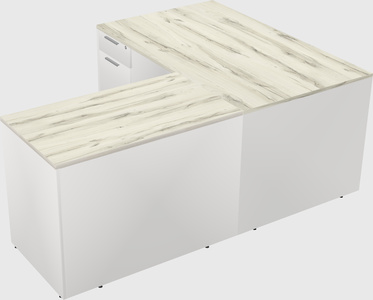 L-shaped office desk