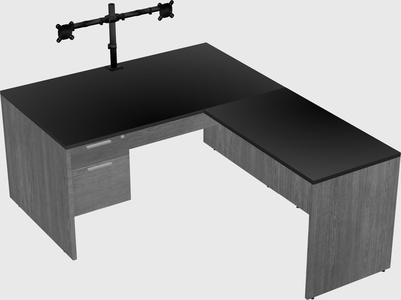 L-shaped office desk